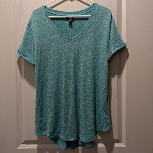 a.n.a. Teal Short-Sleeve Top